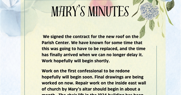 Mary's Minutes
